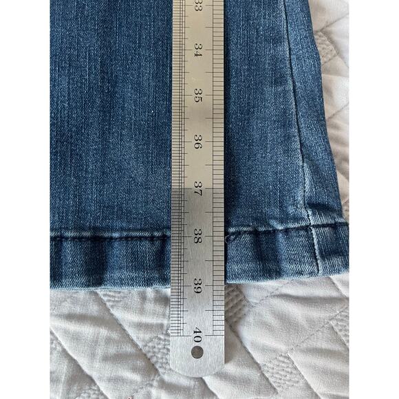 Sofia Dark Wash Blue Denim Flare Wide Leg Jeans Women's Size 25 - Picture 7 of 8